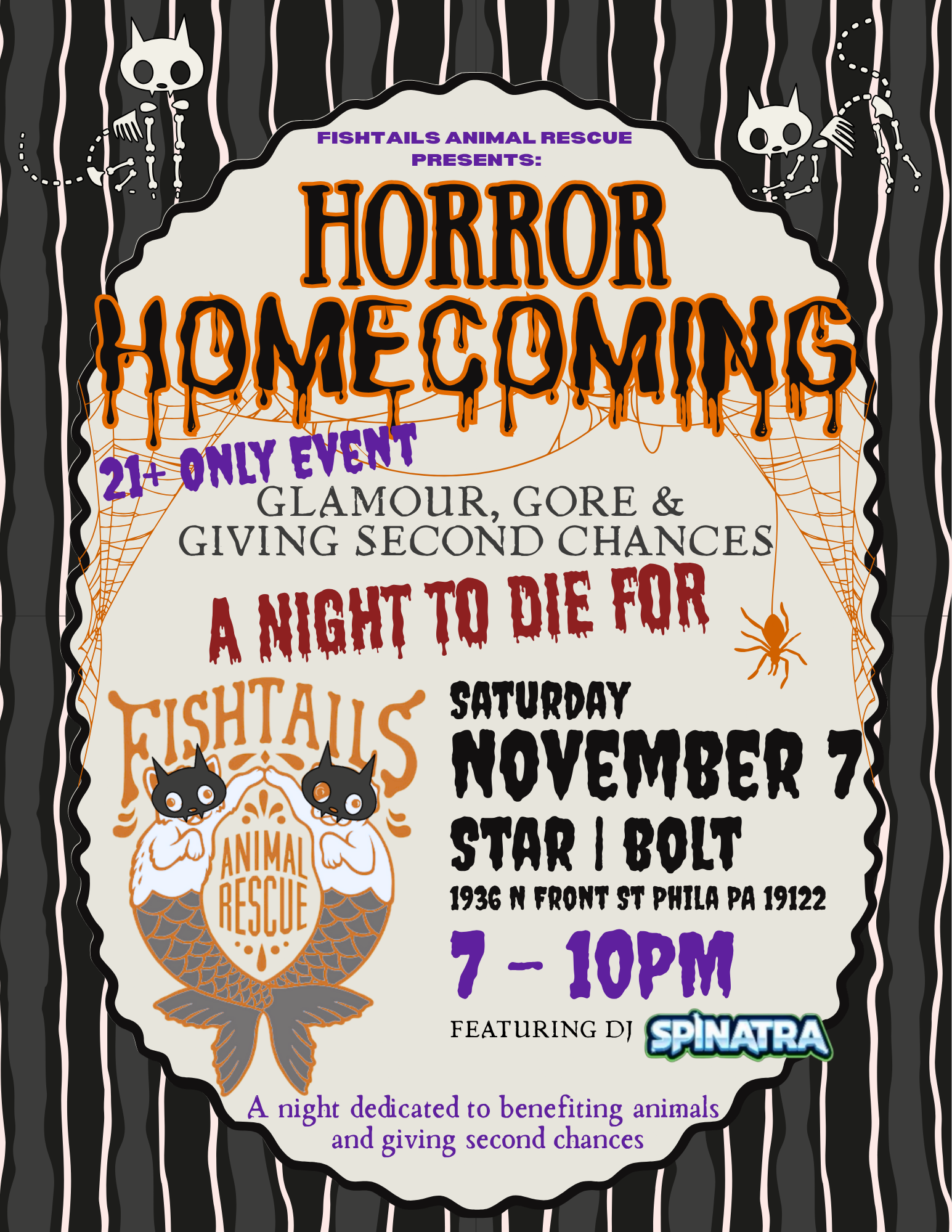 Horror Homecoming - A night to die for. Saturday November 7. 7PM to 10PM Star|Bolt 1936 N Front Street